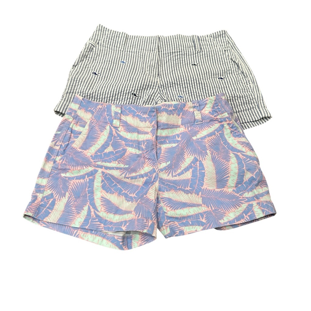 NWOT Vineyard Vines Blue and White Patterned Women's Shorts Bundle Size 2